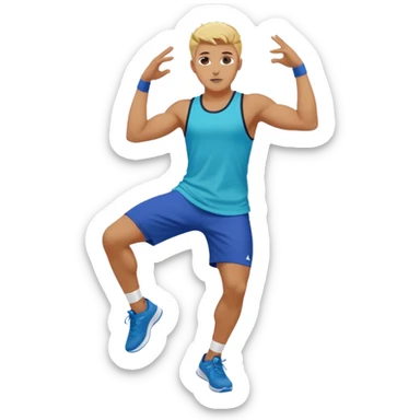 A person doing the griddy dance on top of Jake paul sticker