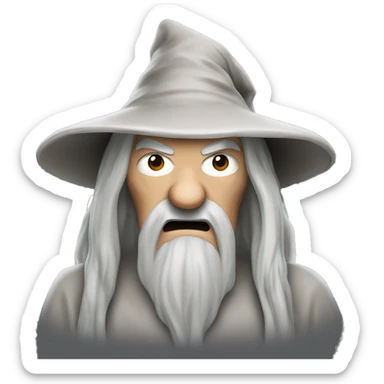 Gandalf from 'The Lord of the Rings', angry sticker