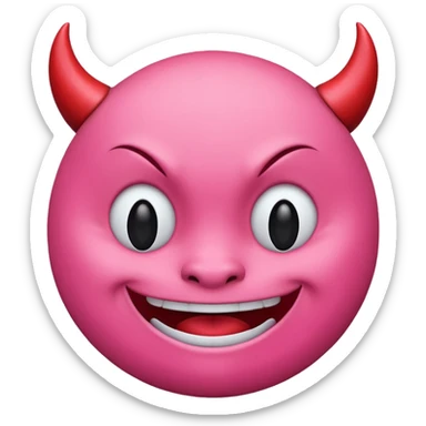 Devil emoji but pink 😈 sticker