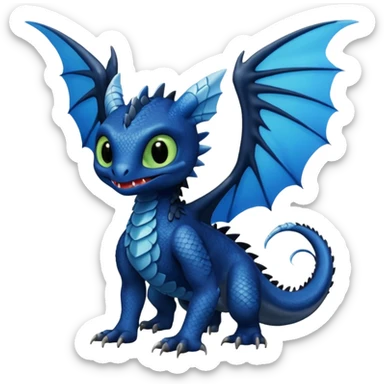 Toothless-Trico-Fakémon-hybrid-creature (full body)  sticker