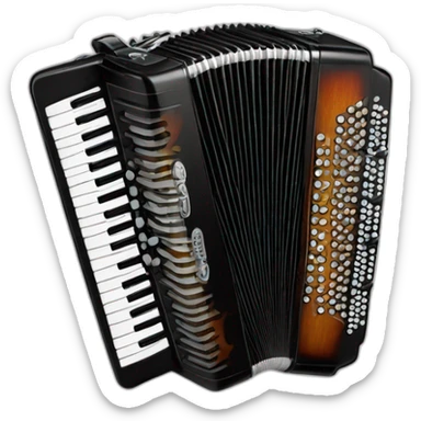 Erlandskian bayan Kahalat Keyboard Accordion Instrument sticker