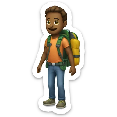 generate me a backpack, that is fully in this color #ffc300, and make it has shadows, but shadows have to use this color code #1e1e1e sticker