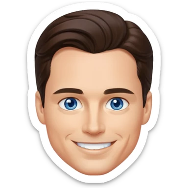 Matt Bomer with blue eyes sticker