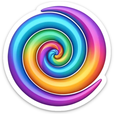 abstract colorful swirl sticker