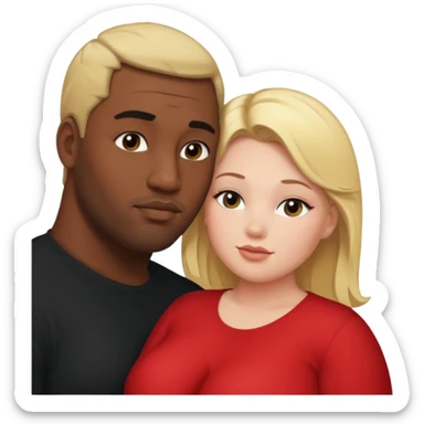 bbw blonde Mfm black man sticker