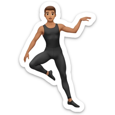 male dance choreographer with full tights  sticker