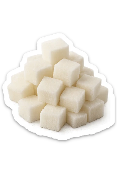 monagna di zollette di zucchero, iperrealistico 4k sticker