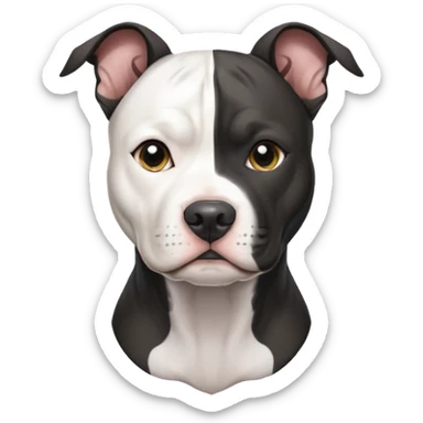 Black and white American Staffordshire Terrier sticker