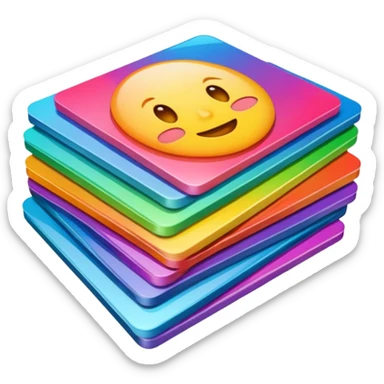 Many photocards in one stack sticker