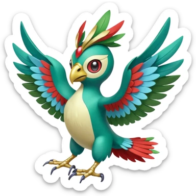 Meloetta-Hawlucha-Xatu-Natu-Swablu-Trico-Pokémon-Fakémon-fusion-hybrid-creature sticker