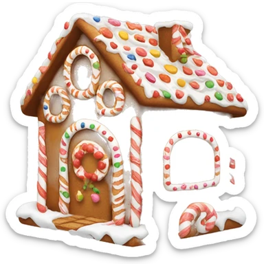 Gingerbread house cute sticker