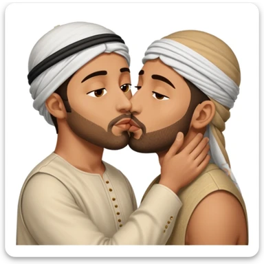 Arab man kiss man sticker