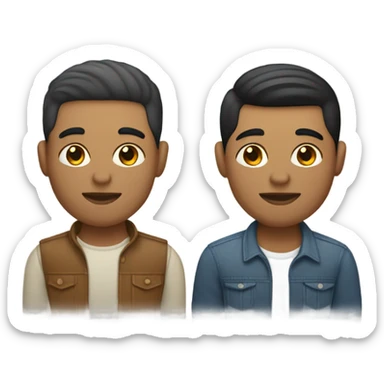 Gay Latino couple light skin sticker