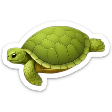 tortue dans un trou sticker