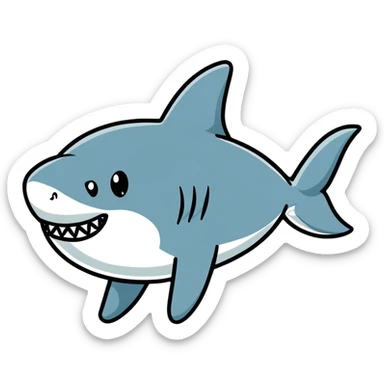 shark wearing a fancy black top hat sticker