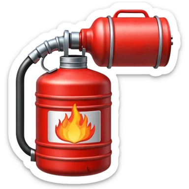 red gasoline canister pouring diesel sticker