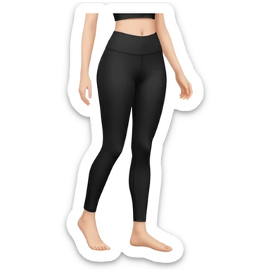 femme legging noir 42/44taille  sticker