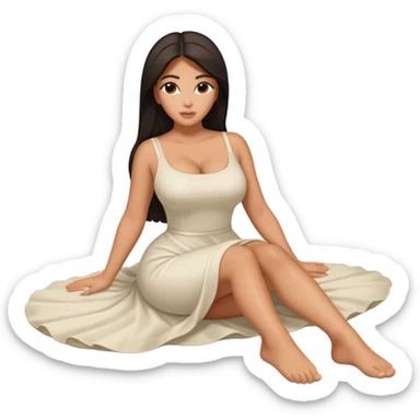 Naked kim kardashian lying down with feet and soles visible sticker
