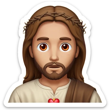 Jesus with burning Eyes an With hears  sticker