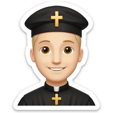 The priest presiding over the wedding sticker