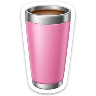 Pink tumbler cup sticker