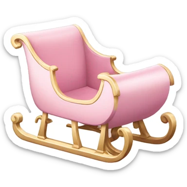 light pink sleigh sticker