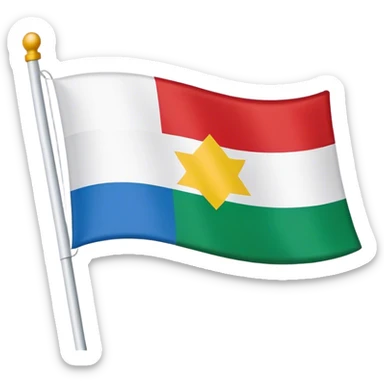 I want a Druze flag emoji made of five horizontal bands colored in the following order:
Green
Red
Yellow
Blue 
White

Don't add anything else to the flag. Imagine it's the pride flag but it has five bands colored in order as i told you above sticker