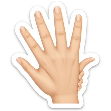 Hand with all fingers up except the ring finger sticker