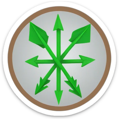 arrow in circles sticker