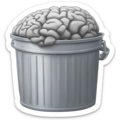 a trash can brain lid sticker