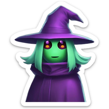 Ralsei from deltarune con los ojos blancos  sticker