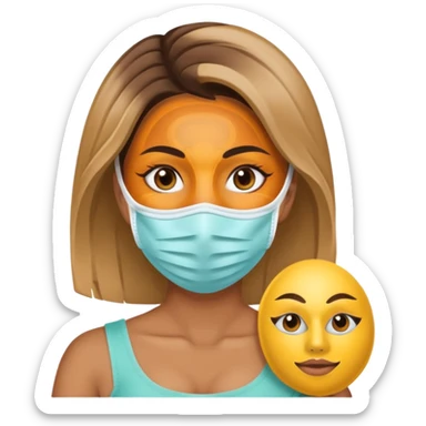 Perempuan lagi selfcare (tapi yang lebih ketutup) fokus di muka sticker