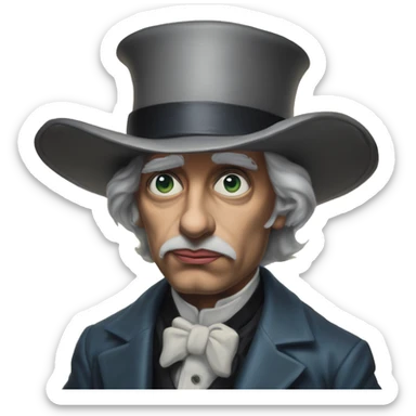 Dystopian startup founder in Uncle Scrooge style, oil paint, mysterious eyes, intricate lips, masterpiece portrait, beautiful, desirable, logical sticker