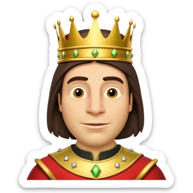 lord farquaad wearing a crown from the movie shrek  sticker