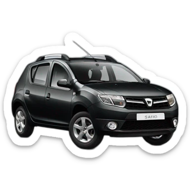 Dacia Sandero noire avant sticker