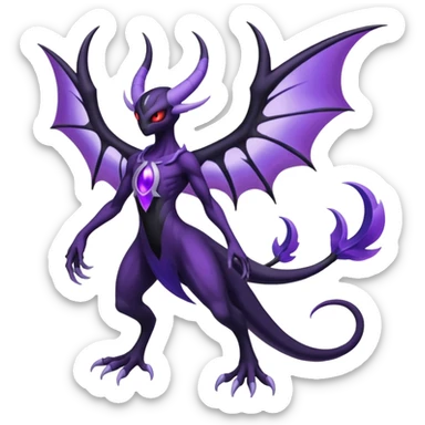 Lunala-Darkrai-Fakémon-hybrid-creature (full body)  sticker