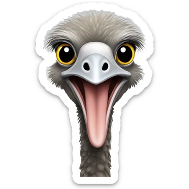 Ostrich standing sticker
