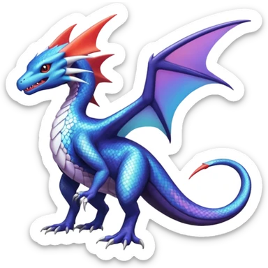 Noivern-Salandit-Latios-Lugia-Fakémon-hybrid-creature (full body)  sticker