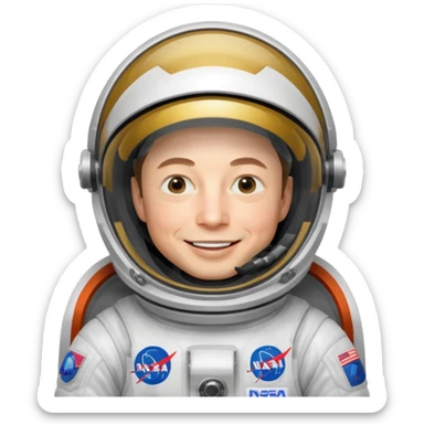 Elon Musk in the space: Loving sticker