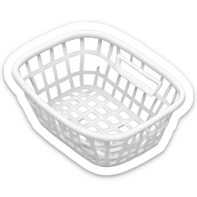 white grocery basket (top view) sticker