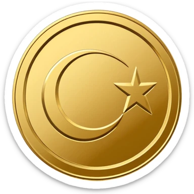 Minimal line-art icon of a coin with a small halal Arabic checkmark (حلال) symbol beside it, clean modern style, simple outlines, straight angle, no background, transparent, represents “halal income / halal money sticker