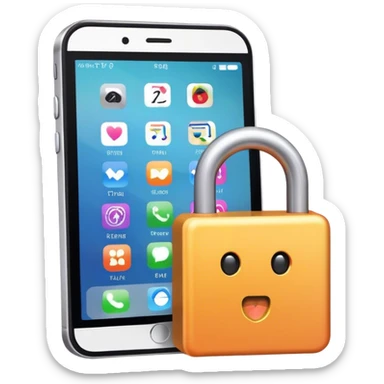 mobile phone and lock sticker