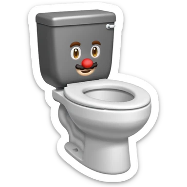 Mario's neck and head only sticking out of a white toilet sticker