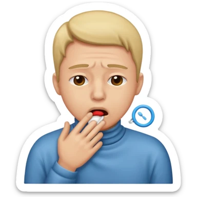 Sore throat sticker