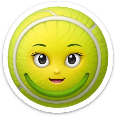 tennis ball with female gender sign sticker