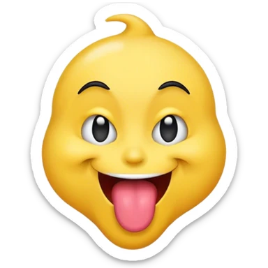 emoji shaking it’s head with it’s tongue out  sticker