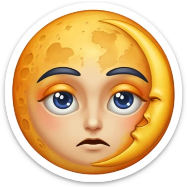 moon burned eyebrows alchemy accident sticker