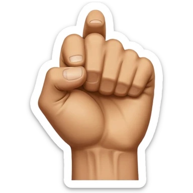 maño cerrada en forma de puño sticker