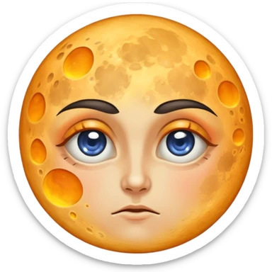 moon burned eyebrows alchemy accident sticker