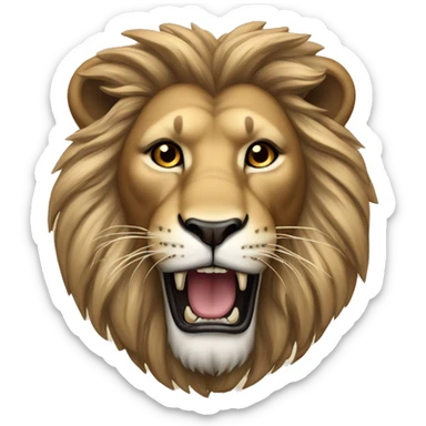 roaring lion with a star of david sticker